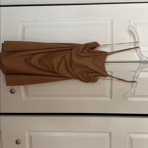 Tan suede dress